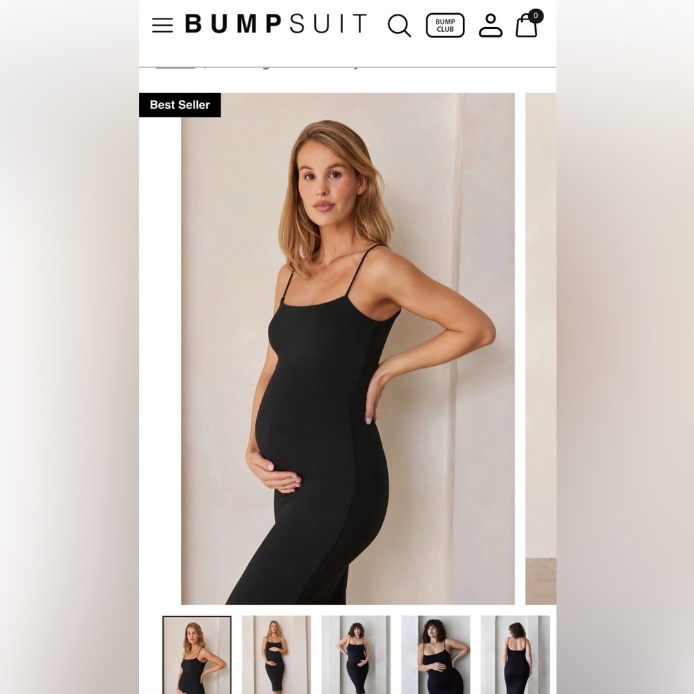 Bumpsuit Black Maternity Dress